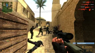 Counter Strike : Source - de dust2 - Gameplay "CT Forces" (with bots) No Commentary