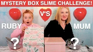 MYSTERY BOX VALENTINES SLIME SWITCH UP CHALLENGE! | MUM V’s RUBY | Ruby Rose UK