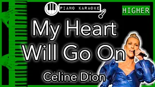 My Heart Will Go On (HIGHER +3) - Céline Dion - Piano Karaoke Instrumental