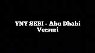 YNY Sebi - Abu Dhabi (Versuri)