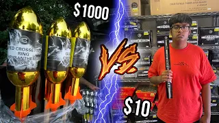 $10 vs $1000 FIREWORK Show! *Budget Challenge* (very angry neighbours)