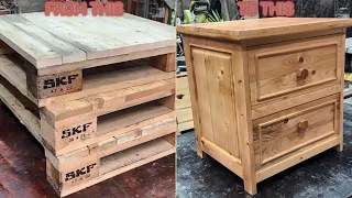 Unlimited Creative Woodworking // How To Make A Bedside Cabinet With Hidden Drawers To Hide Secrets