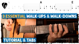 3 MUST-KNOW Walk-Ups and Walk-Downs for Acoustic Guitar