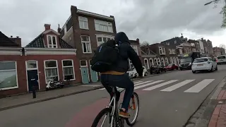 Cycling in Groningen, Netherlands, 24 April 2023