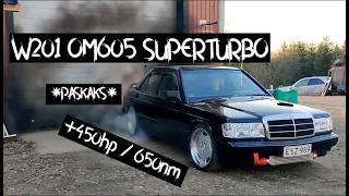 W201 OM605 SUPERTURBO - RÄJÄHTI + PURKU *KUMINPOLTTOA*