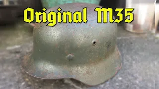 Original German M35 Steel Helmet from an attic in Germany