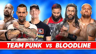 CM Punk & John Cena & The Rock vs. Roman Reigns & Solo Sikoa & Jimmy Uso (The Bloodline) - WWE 2K24