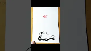 3d Drawing Illusion || Satisfying Creative Art || Fish Drawing #Shorts #Art #3dDrawing