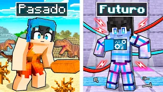 Viajé en el Tiempo del PASADO al FUTURO en Minecraft