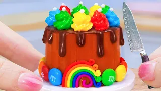 Rainbow Chocolate Cake 🌈 Miniature Rainbow Chocolate Cake Decorating Recipe 🌈 1000+ Miniature Ideas