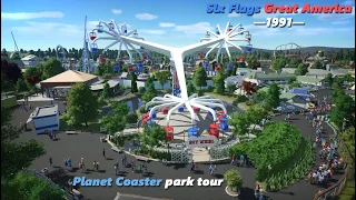 Planet Coaster park tour: Six Flags Great America 1991