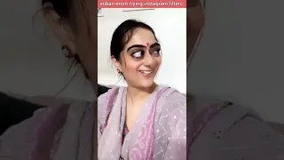 Indian Mom Tries Instagram Filters And Her Reactions😂