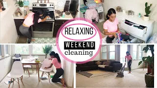 RELAXING WEEKEND CLEANING ROUTINE // CLEANING MOTIVATION // CLEAN WITH ME // SAHM