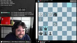 Hikaru Reacts to Magnus' Queen Blunder