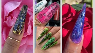 Plastic Wrap Nail Art Compilation😍