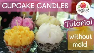 CUPCAKE CANDLES DIY  | Muffin Cupcake Candle Tutorial | Making Cupcake Candles Without Mold