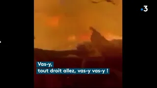 Vidéo filmée dans un camion par un sapeur-pompier du SDIS 06 lors des incendies du Var