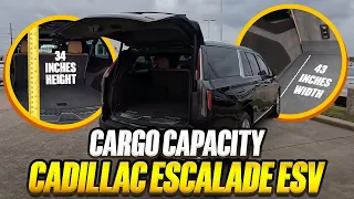 2023 Cadillac Escalade ESV - True Cargo Capacity Given In Inches