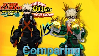 Comparing Bakugou vs WHM bakugou [MHA The Strongest Hero x MHA World Heroes Mission]