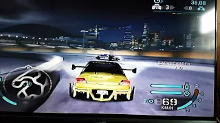 NFS Carbon Police Chase on Drift Track in Freeroam