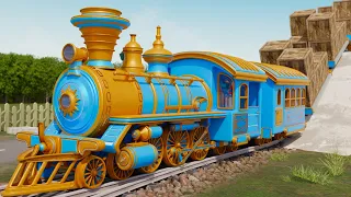 toy train fun ride - toy cartoon trains for kids - Kids videos for kids