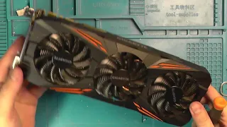 Разборка видеокарты GIGABYTE GeForce GTX 1070 G1 Gaming