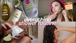 MY EVERYTHING SHOWER ROUTINE 🎀🧼🫧 | body care, skincare + more!