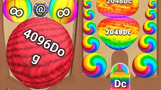 Satisfying mobile game/ Blob Merge 3d vs cube merge 2048 - ball run 2048 Gameplay New update part #1