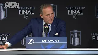 Jon Cooper Leaves Post Game Press Conference Avalanche Vs Lightning Game 4 (2022 Stanley Cup Finals)