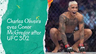 Conor McGregor's Reaction to Facing Charles Oliveira at UFC 302 @ESPNMMA