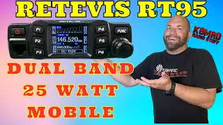 Retevis RT95 25 Watt Mobile Dual Band Ham Radio