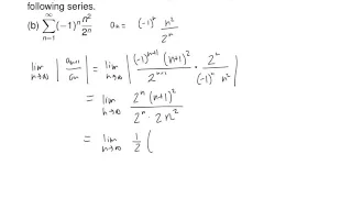 11 6 Absolute Convergence and the Ratio Test