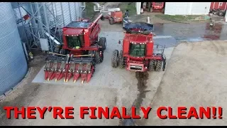 Cleaning Up After Harvest 2018, Washing Combines