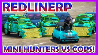GTA 5 RolePlay | RedLineRP #54 |  CRAZY MINI HUNTERS VS COPS! *doesn't end well!*