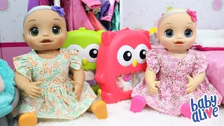 BABY ALIVE GÊMEAS NINA E HANNA VÃO PASSAR UNS DIAS NA CASA DA VOVÓ