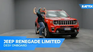 JEEP RENEGADE DIESEL 1.6 MJT 130CV LIMITED ROSSO USATO (2021) | INTERNI ED ESTERNI CON DESY