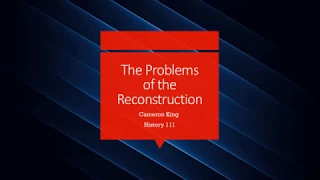 THE PROBLEMS OF THE RECONSTRUCTION