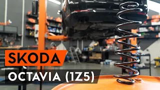 Как заменить заднюю пружину стойки амортизатора на OCTAVIA 1Z5 [ВИДЕОУРОК AUTODOC]