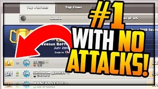 #1 GLOBAL with NO ATTACKS, NEGATIVE Trophies- Clash of Clans CHEATERS, Or?