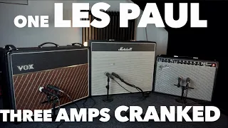 1 Les Paul / 3 Amps cranked :::dEMO+bACKINGTRACk::: Marshall VOX Fender