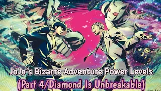 JoJo's Bizarre Adventure Power Levels (Diamond Is Unbreakable)