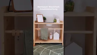 Montessori at Home: setting up a self care station with the Manine Montessori Washing Station