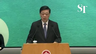 Hong Kong leader warns of security threat