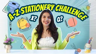 A-Z *cute* STATIONERY SHOPPING CHALLENGE from Amazon???😱 X? Q? Pass or Fail? | Heli Ved