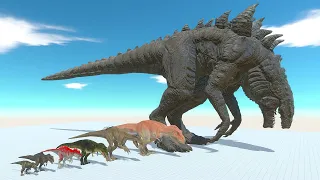 Trex Ultimate of the evolution VS All Dinosaurs Fights Jurassic Park Animal Revolt Battle Simulator