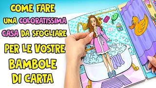 Casa per bambole di carta da sfogliare! || CREAZIONI FACILI E DIVERTENTI!