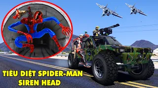 GTA 5 Đội Cảnh Sát Đặc Nhiệm COBRA Đi Săn SPIDER-MAN SIREN HEAD Đang Bỏ Trốn Trong Đường Hầm Xe Lửa