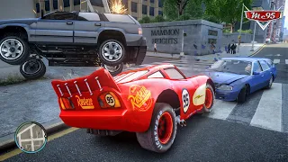 Crazy Lightning McQueen Car Crashes Ep.26 - GTA 4