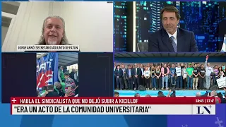 Habla el sindicalista que no dejó subir a Kicillof: "Era un acto de la comunidad universitaria"