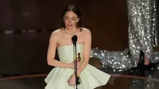 Emma Stone wins second career best actress Oscar for ‘Poor Things’ in tight race with Lily Gladstone